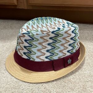 Vintage Christy Crown Green and Blue Hat